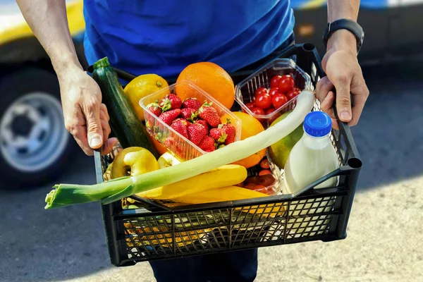 Service de livraison d'épicerie — Photo