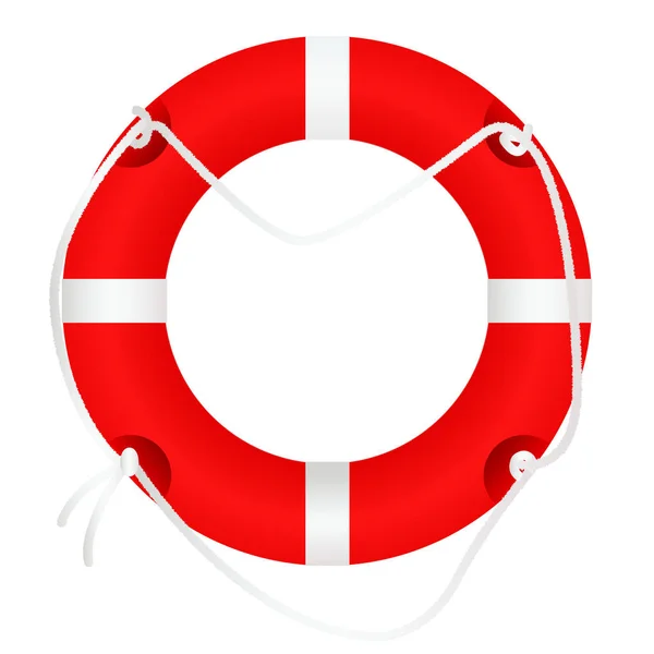 Lifebuoy isolated on white, vector — Stock Vector