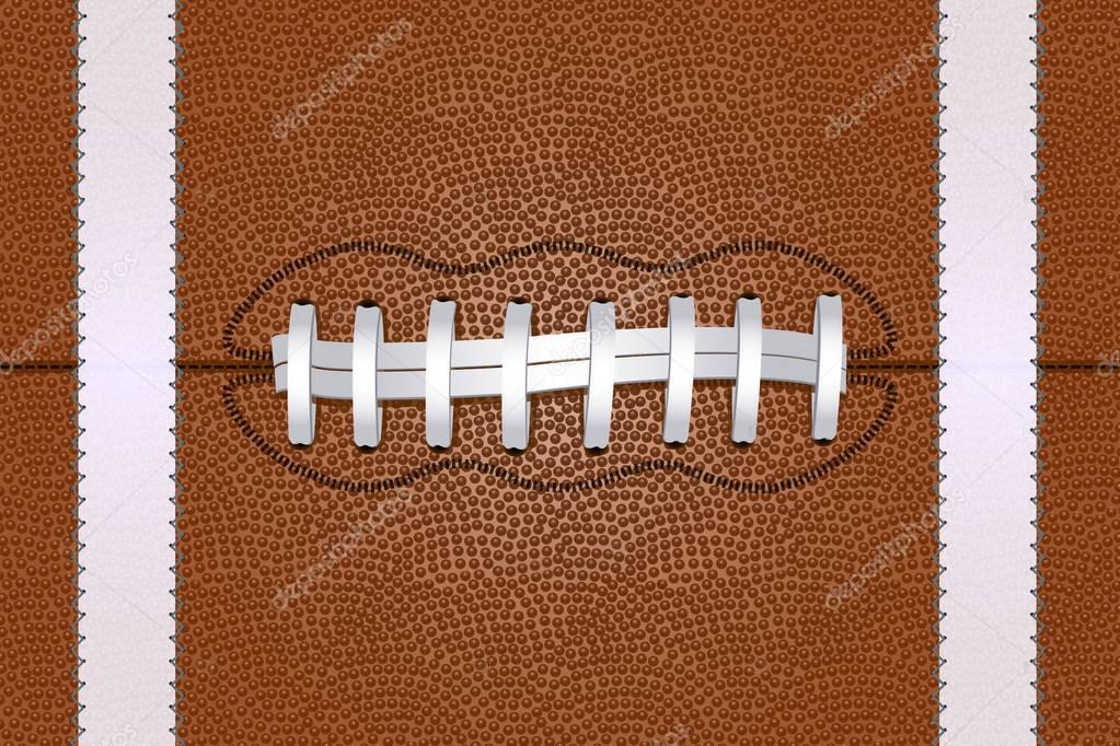 American Football ball close up background. Vector illustration