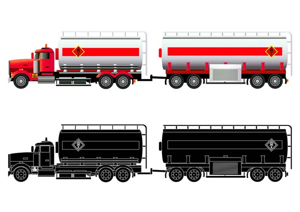 Plynový tanker truck — Stockový vektor