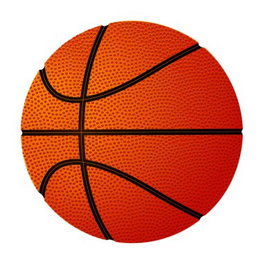 Beyaz arka plan üzerinde basketbol topu. Vektör