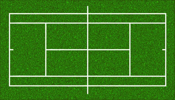 网球场。现实的质感的草。矢量 — 图库矢量图片