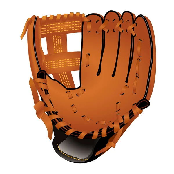Beyzbol eldiveni, üzerinde beyaz izole