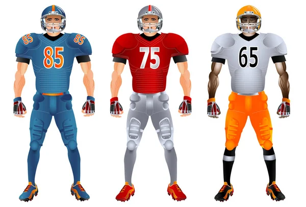 American football players uniform Stock Vector
