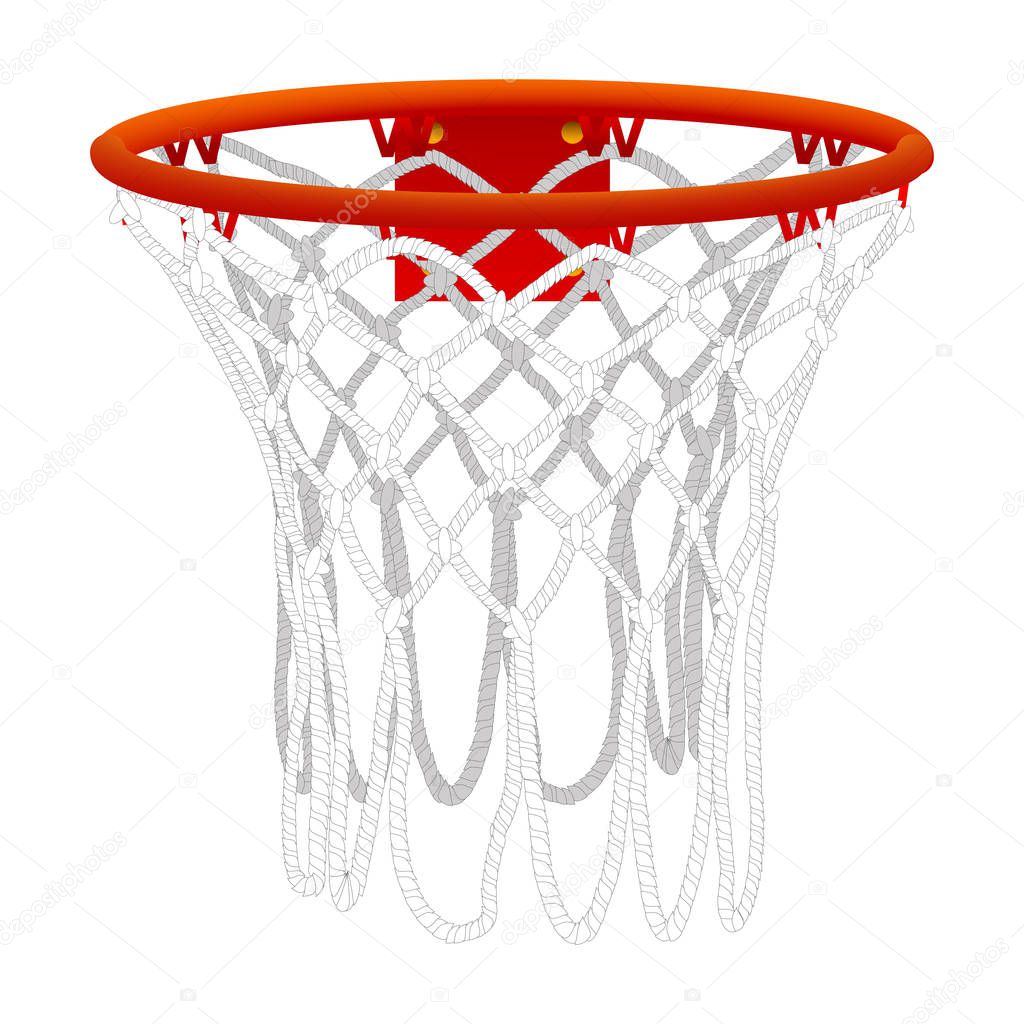 Basketball hoop, isolated on white, vector
