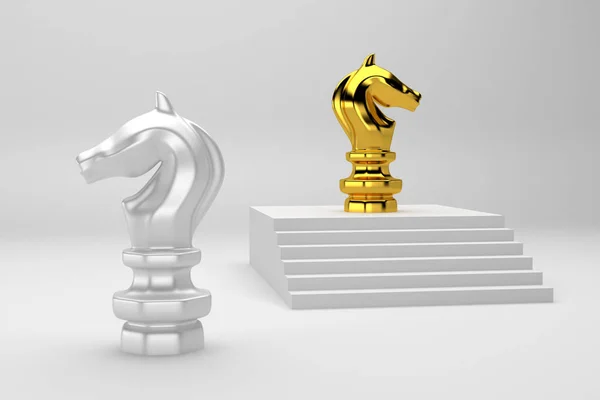 Chess 3d-rendering Stockbild