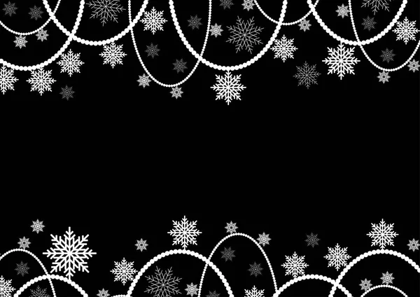 Latar belakang butiran salju dekoratif - Stok Vektor