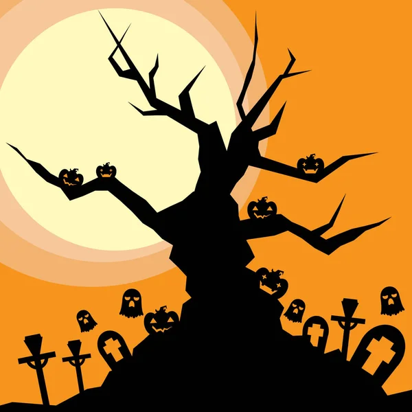 Halloween-Hintergrund-Vektor — Stockvektor