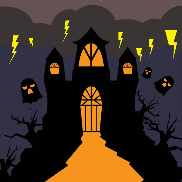 Vetor de fundo Halloween — Vetor de Stock