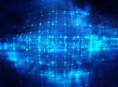 renkli geometrik kılavuz ve bulanıklık arka plan 