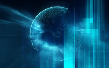 Dünya futuristik teknoloji arka plan 