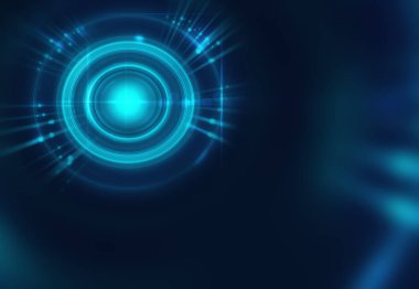 Mavi geometrik dairesel şekil soyut teknolojik altyapı 