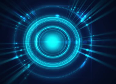 Mavi geometrik dairesel şekil soyut teknolojik altyapı 