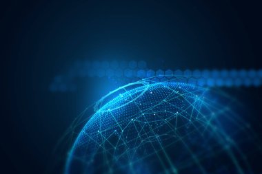 Dünya futuristik teknoloji arka plan 