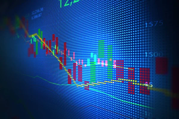 Tőzsdei diagramháttér illusztráció — Stock Fotó