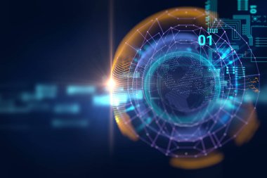 Dünya futuristik teknoloji arka plan 