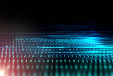 Dijital kod numarası soyut teknolojik altyapı