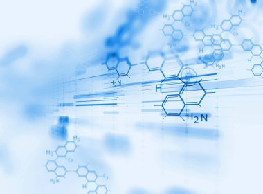 kimyasal bilim, tıbbi madde ve molekülleri 3d arka plan 