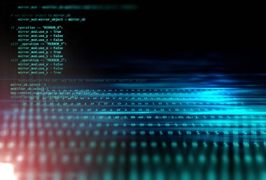 Dijital kod numarası soyut teknolojik altyapı