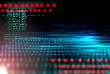 Dijital kod numarası soyut teknolojik altyapı