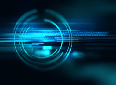 Mavi geometrik şekil soyut teknolojik altyapı 