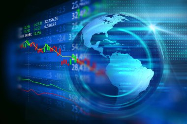 Teknik mali grafik teknolojisi arka plan üzerinde