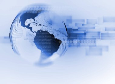 Dünya futuristik teknoloji arka plan illüstrasyon