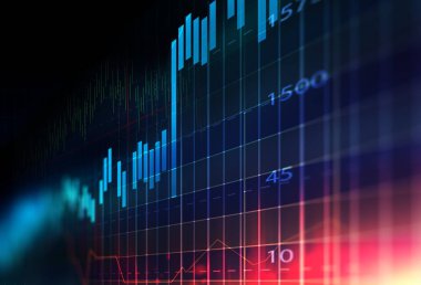 Teknik mali grafik teknolojisi arka plan üzerinde