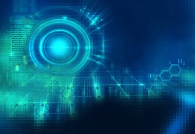 Dijital kod numarası soyut teknolojik altyapı