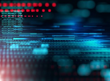 Dijital kod numarası soyut teknolojik altyapı