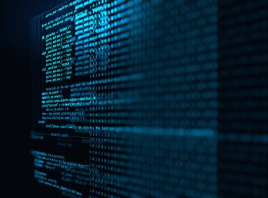 Dijital kod numarası soyut teknolojik altyapı