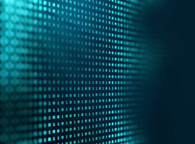 Dijital kod numarası soyut teknolojik altyapı