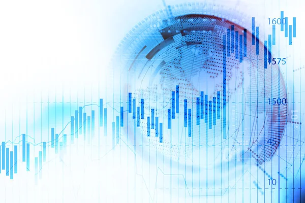 Technischer finanzieller Graph zur Technologie abstrakter Hintergrund — Stockfoto