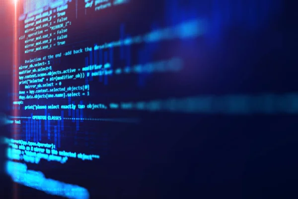 ソフトウェア開発のプログラミング コードの抽象的な技術の背景 — ストック写真