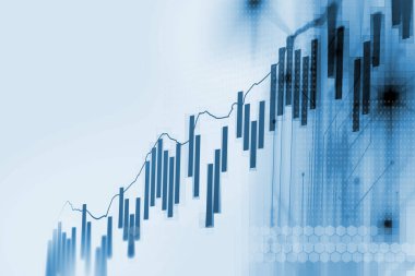 Teknik mali grafik teknolojisi arka plan üzerinde