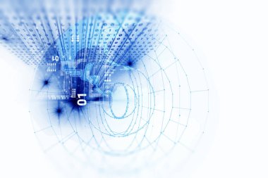 Dijital kod numarası soyut teknolojik altyapı