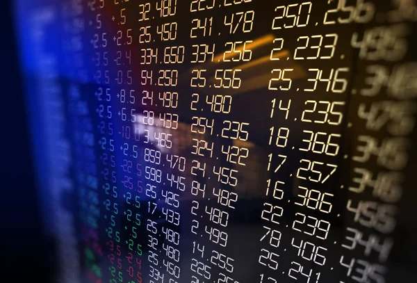 3d rendering of  stock exchange display panel — Stock Photo, Image