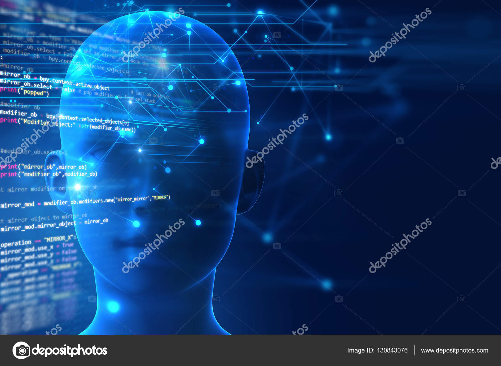 3d rendering of human brain on programming language background Stock Photo  by ©monsit 130843076