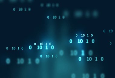  Dijital kod numarası soyut teknolojik altyapı