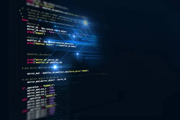 Programmering code technologie abstracte achtergrond van software-ONTW — Stockfoto