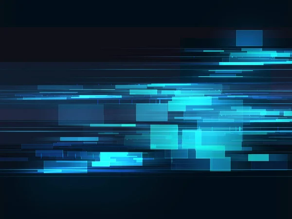 Blauwe digitale glitch pixel-technologie — Stockfoto