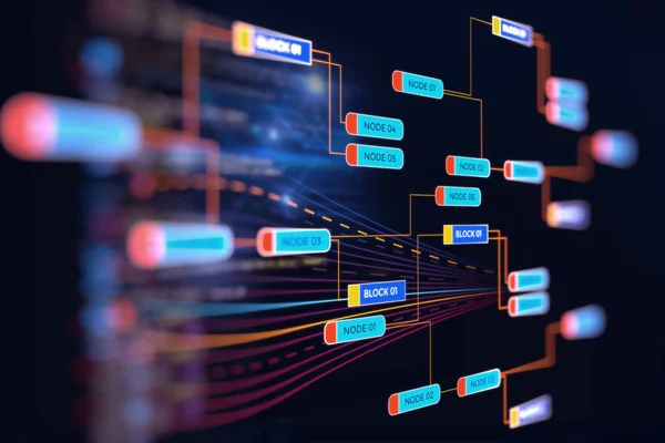 Big data futuristic visualization abstract illustration — Stock Photo, Image