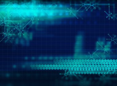 Mavi geometrik şekil soyut teknolojik altyapı 