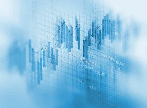 Gráfico financiero técnico sobre tecnología fondo abstracto —  Fotos de Stock