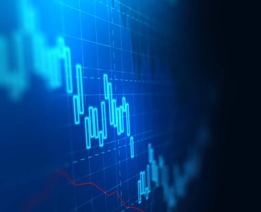 Teknik mali grafik teknolojisi arka plan üzerinde