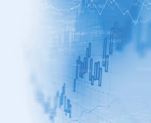 Grafik keuangan teknis di teknologi latar belakang abstrak — Stok Foto