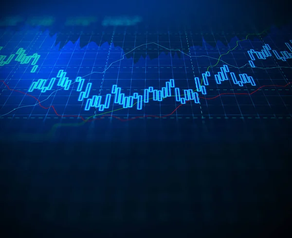 Tekniska finansiella diagram på teknik abstrakt bakgrund — Stockfoto