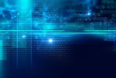 Dijital kod numarası soyut teknolojik altyapı