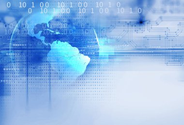 Dijital kod numarası soyut teknolojik altyapı