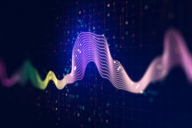 Ses dalga formu soyut teknolojik altyapı 